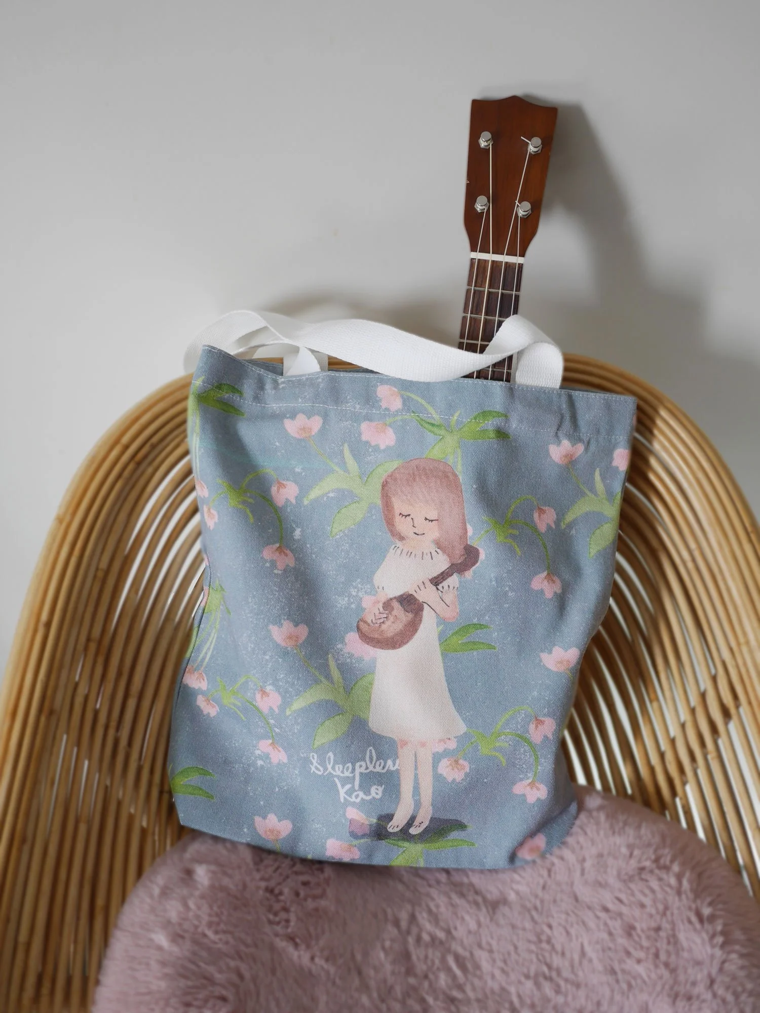 Tote bag – Sakura with Mandolin