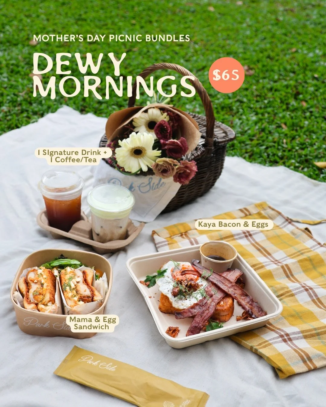 From Dewy Mornings to Golden Hour, our Mother&rsquo;s Day Picnic Bundles are made for soft mornings, easy afternoons, and a little time outdoors together. Thoughtfully packed with our favourites, specialty drinks, and little extras for the occasion.
