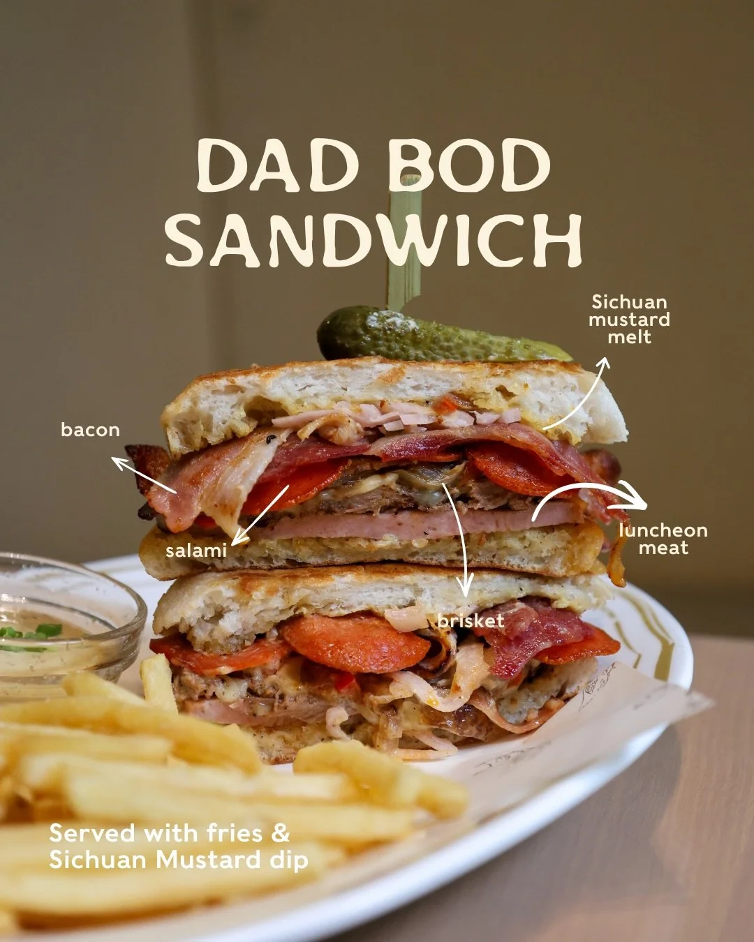 For big appetites and even bigger love.

If you had to build the ultimate Dad sandwich, what would you stack in it? Ours is hearty, unapologetically loaded with a slight kick. Made to enjoy from 15 June-21 June only.