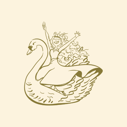 A reimagination of the Botanic Gardens swans