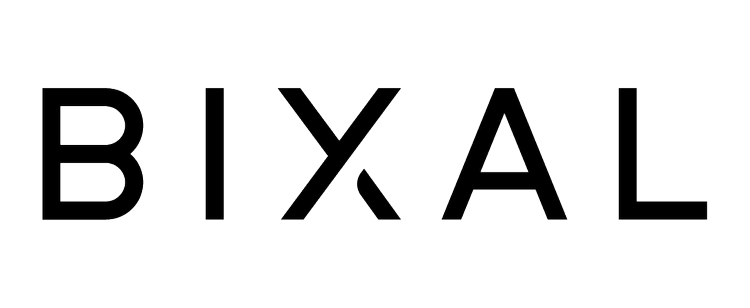 The word 'BIXAL' in black outlined letters on a white background.
