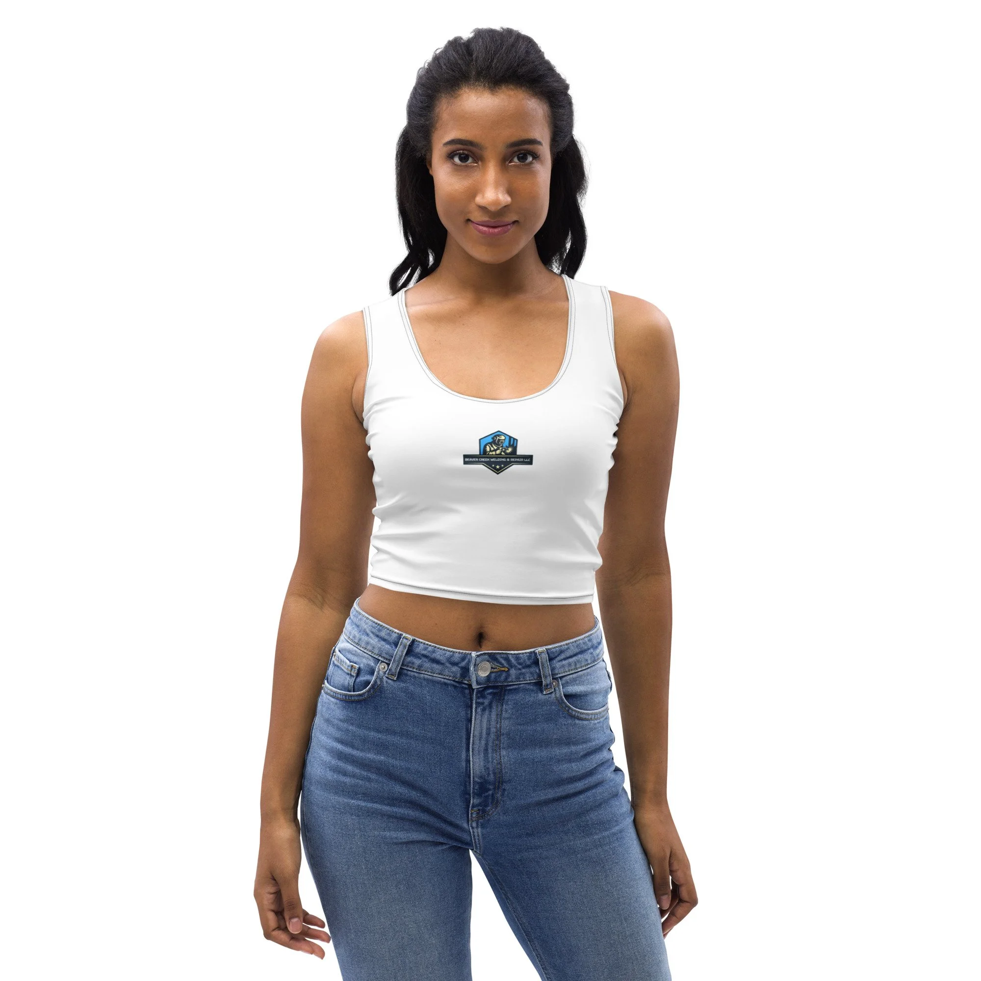 " LOGO " Crop Top