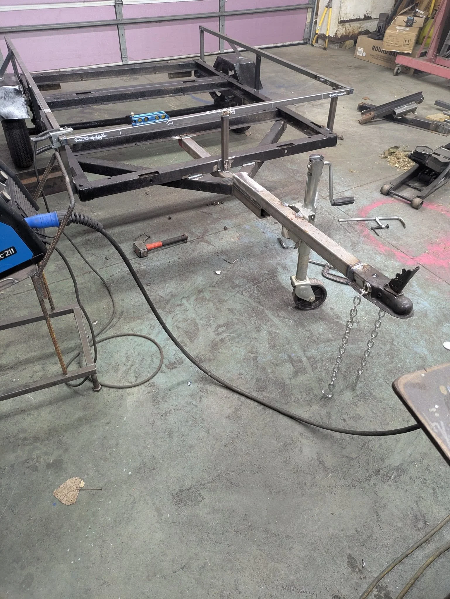 Trailer sides added and tongue replacement