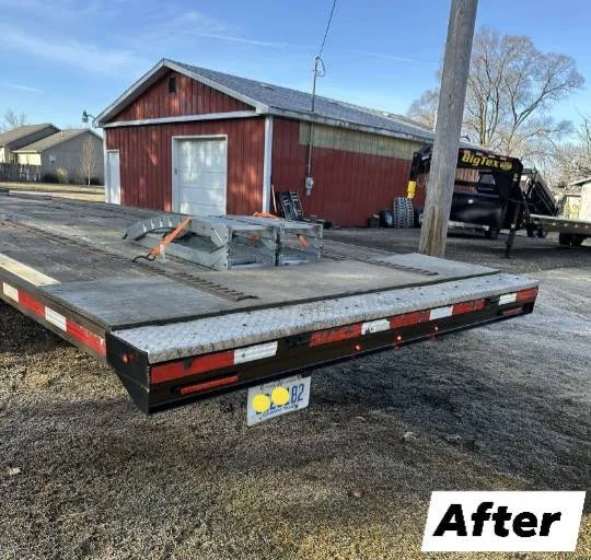 After we added a C-channel bumper, lights & plate mount on a hinge