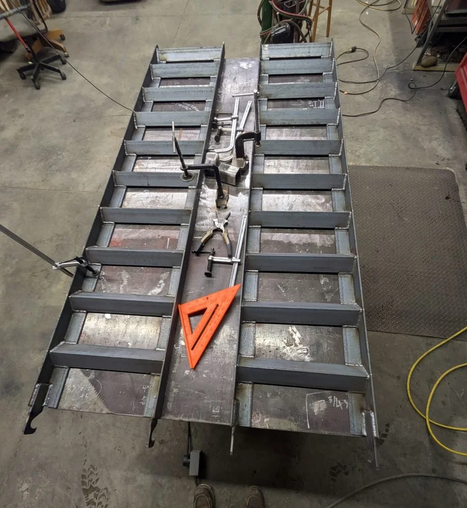 3/16" wall steel trailer ramps
