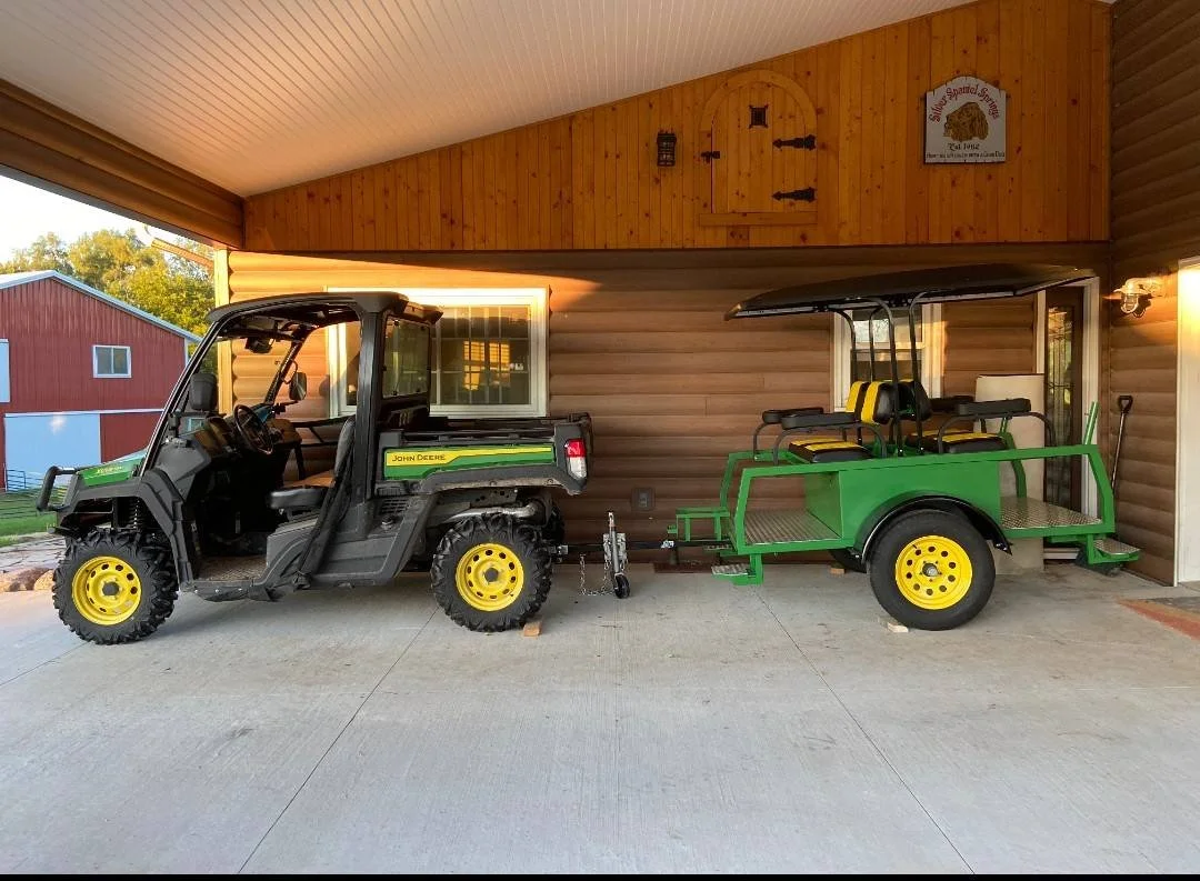 Custom John Deere passenger trailer (delivered to customer in WI)