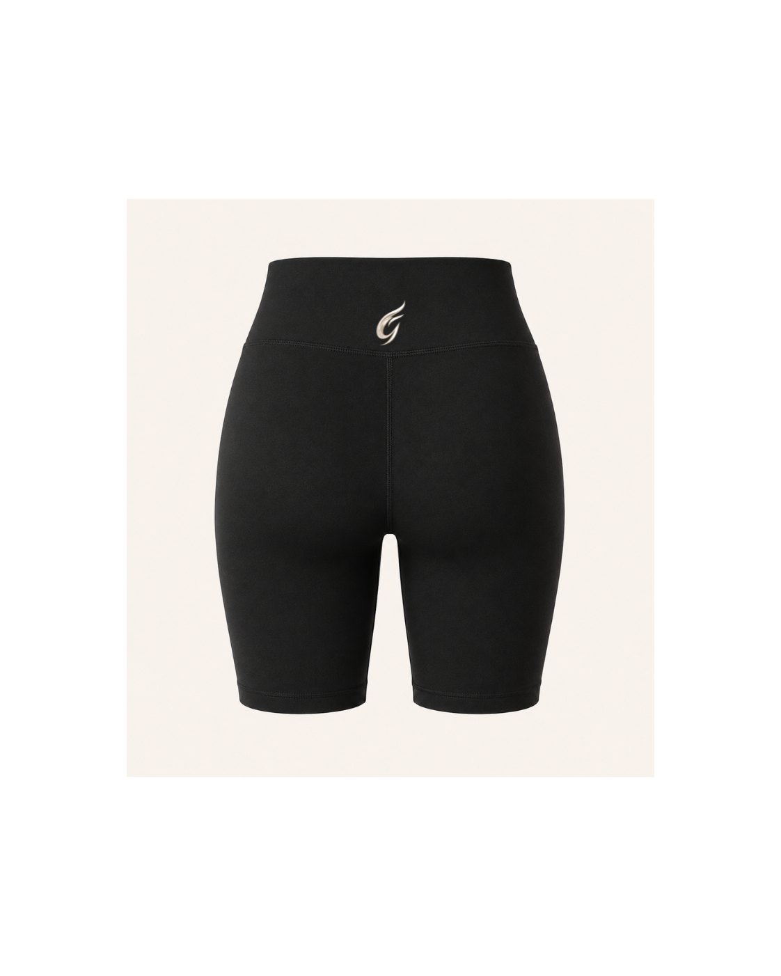 GirlyWear Black Bikers Shorts Back.png