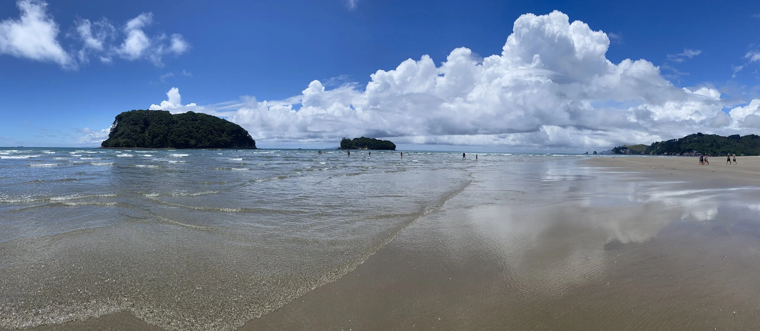 Low tide crossing on the Coromandel Coast