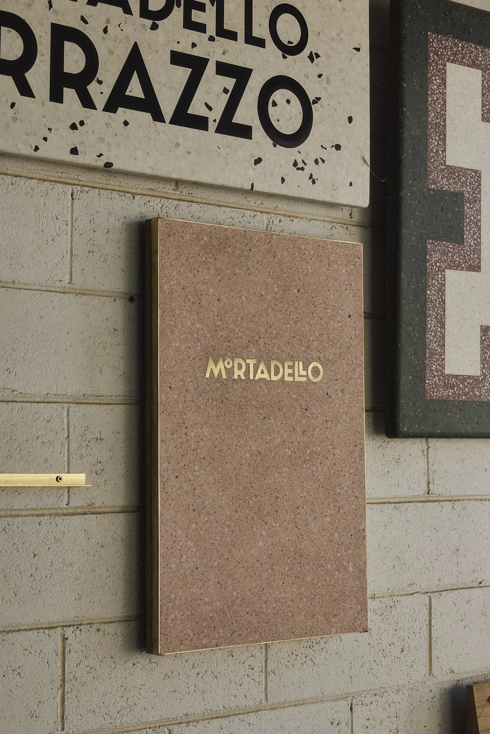 Mortadello Terrazzo sample display