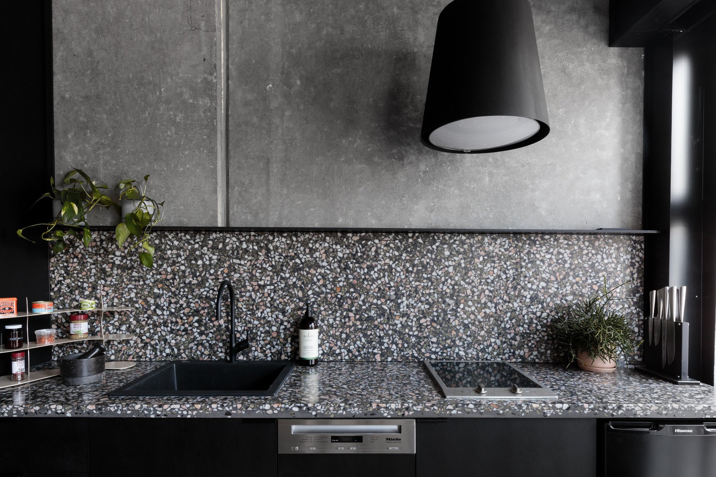 custom terrazzo kitchen benchtop