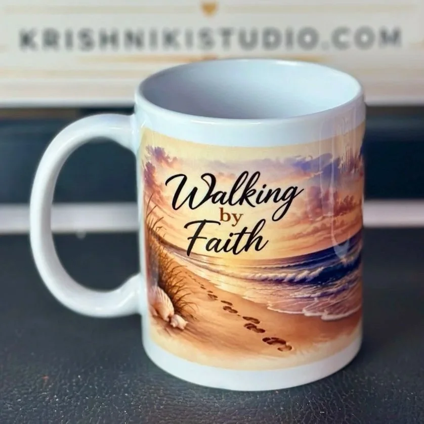 'Walking by Faith' Inspirational Mug