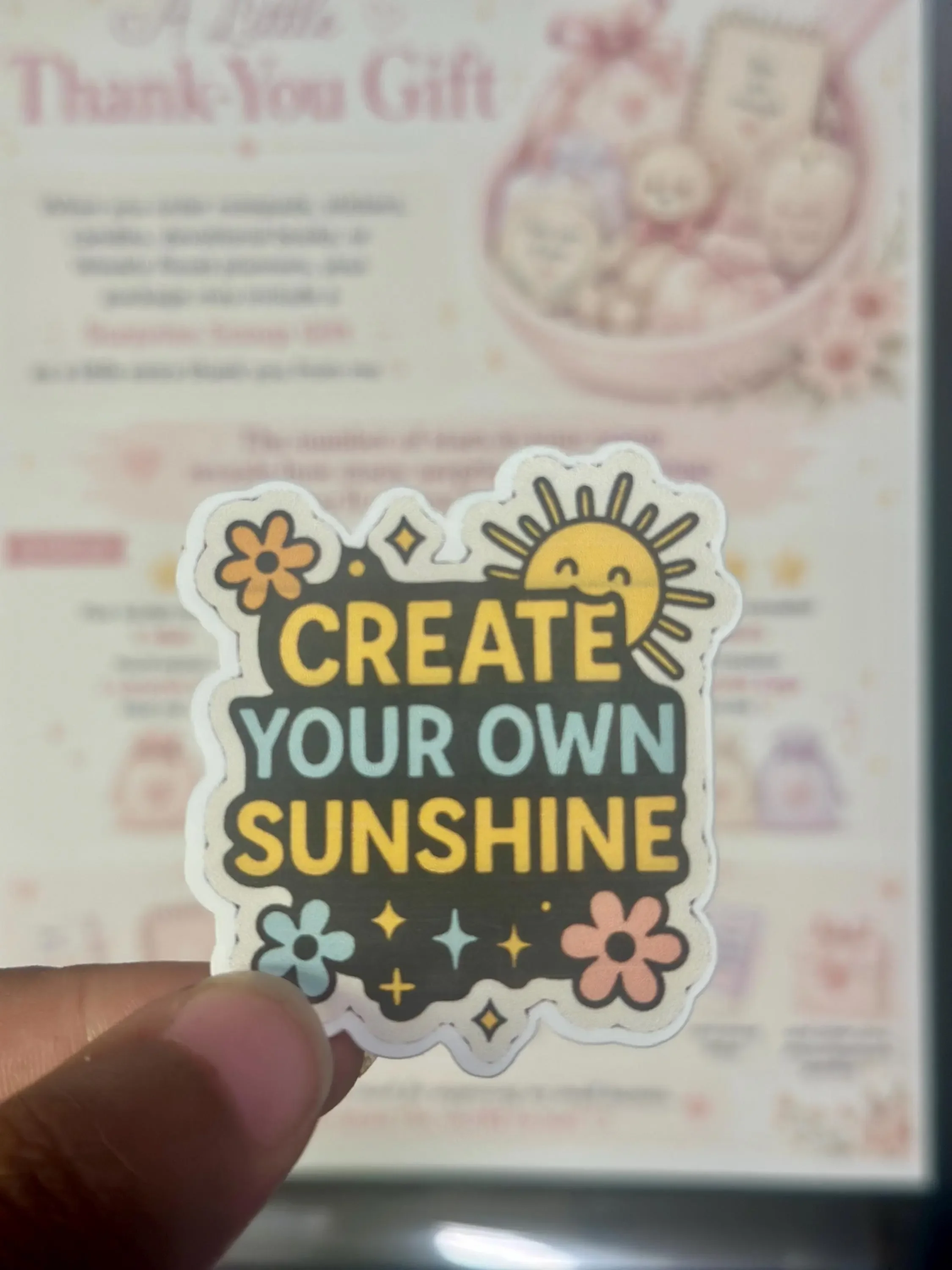 Create Your Own Sunshine Vinyl Sticker