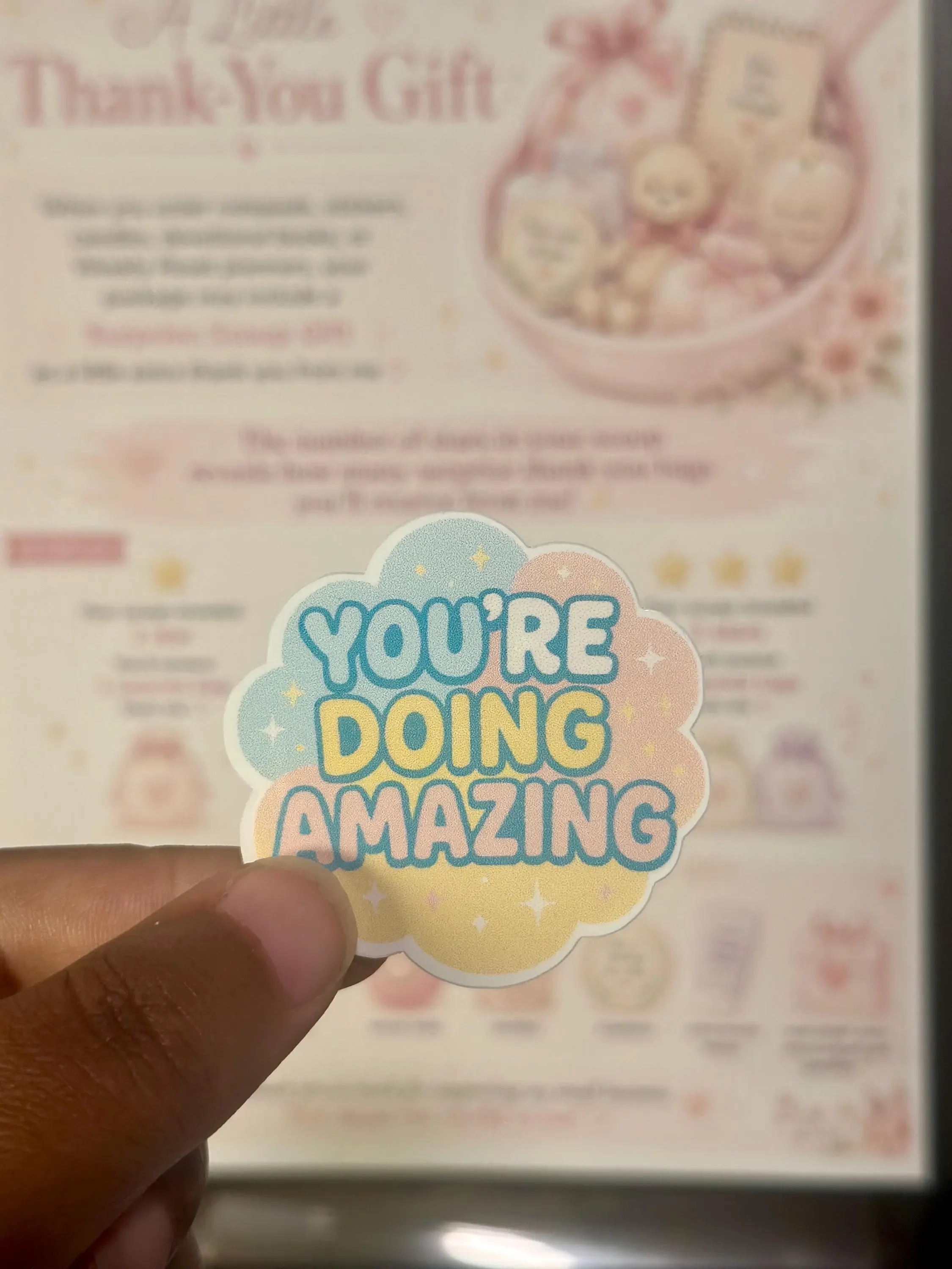 You're Doing Amazing Motivational Sticker
