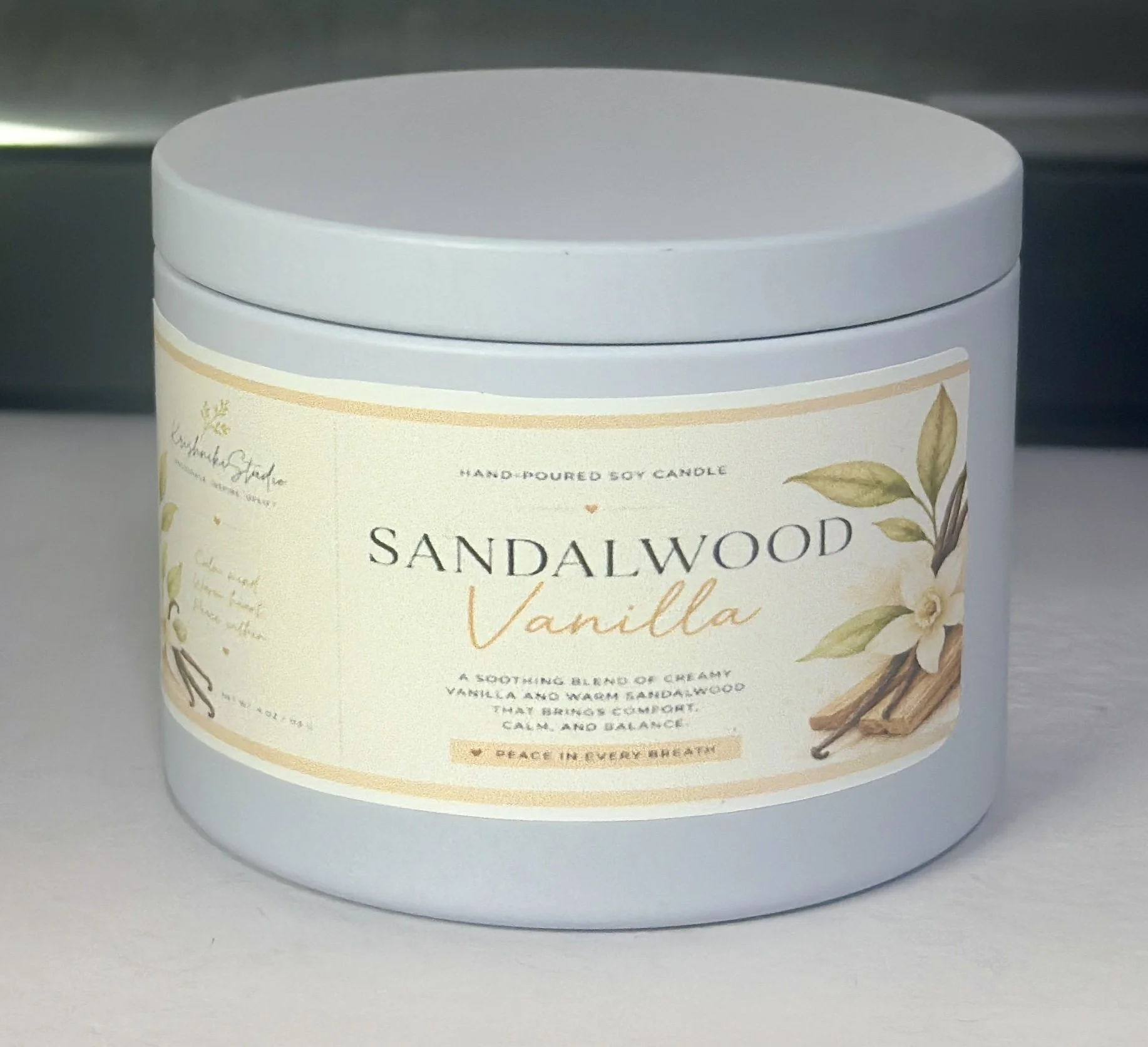 Sandalwood Vanilla Soy Candle