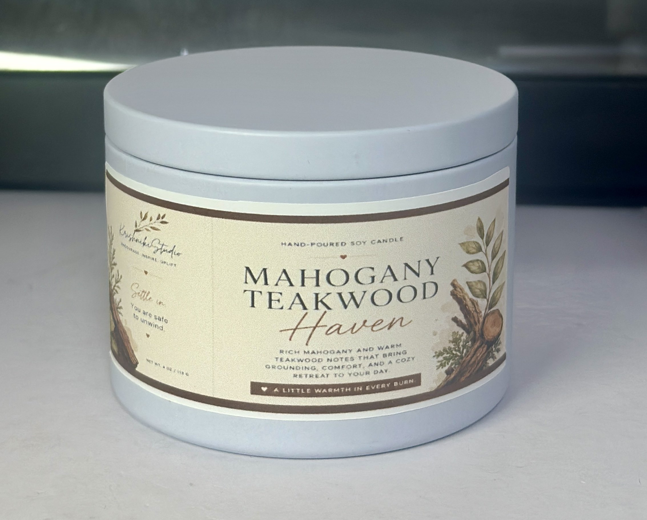 Mahogany Teakwood Haven Soy Candle