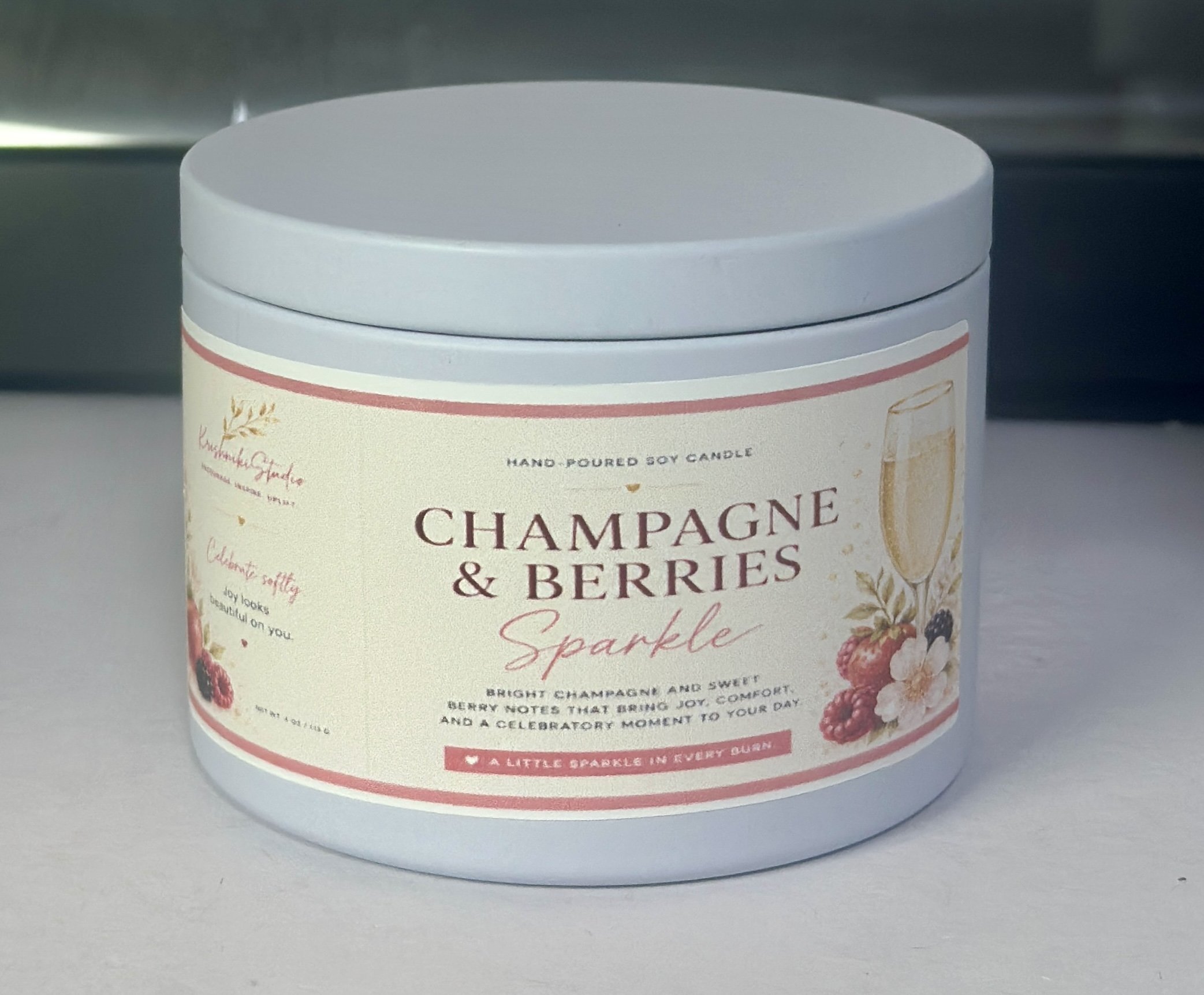 Champagne & Berries Sparkle Soy Candle