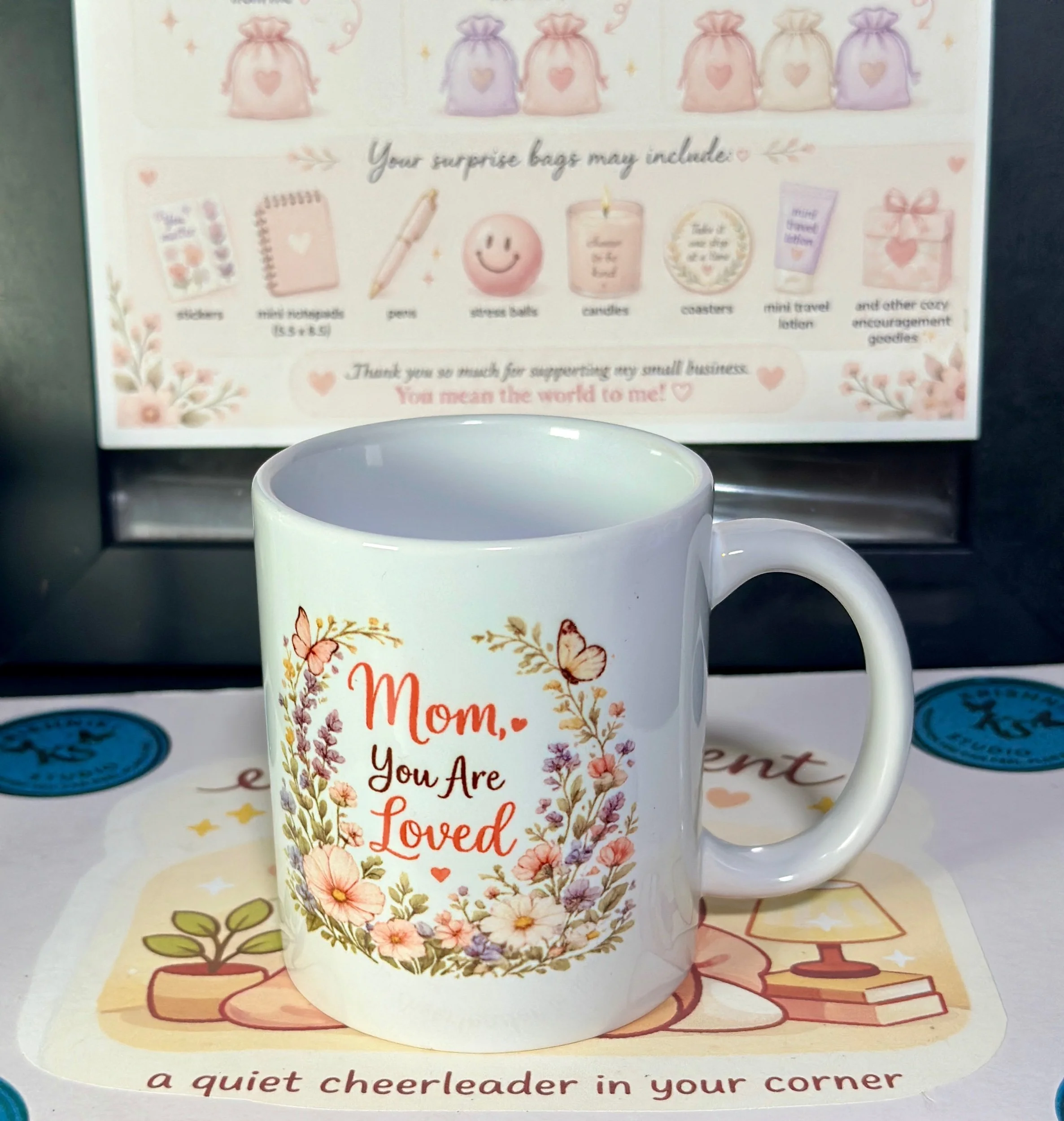 Mom You Are Loved Floral Coffee Mug