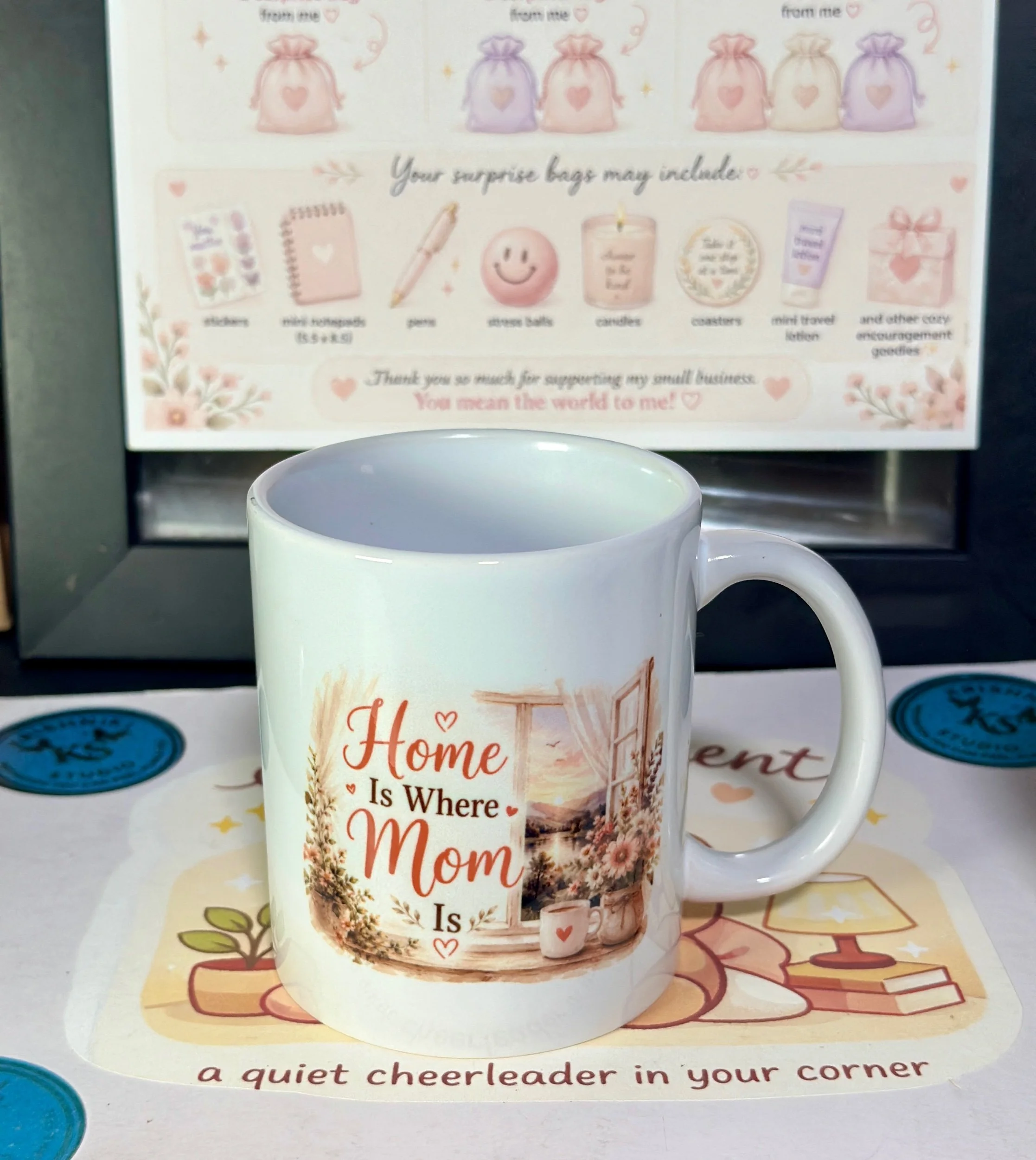 Home Is Where Mom Is Floral Coffee Mug