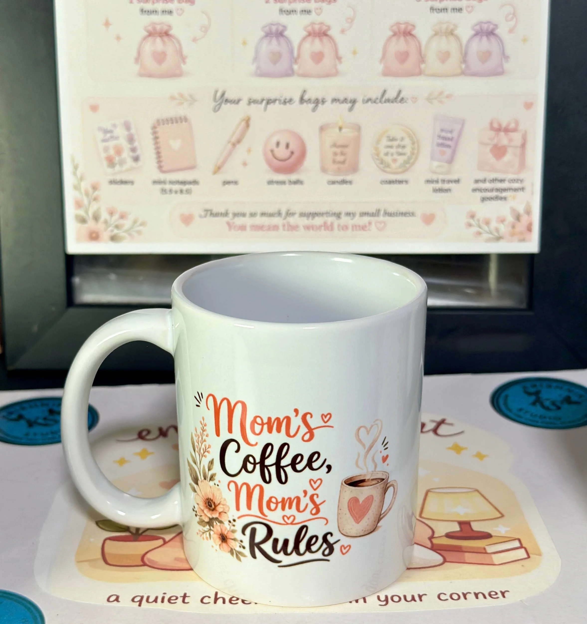 Mom's Coffee, Mom's Rules Mug