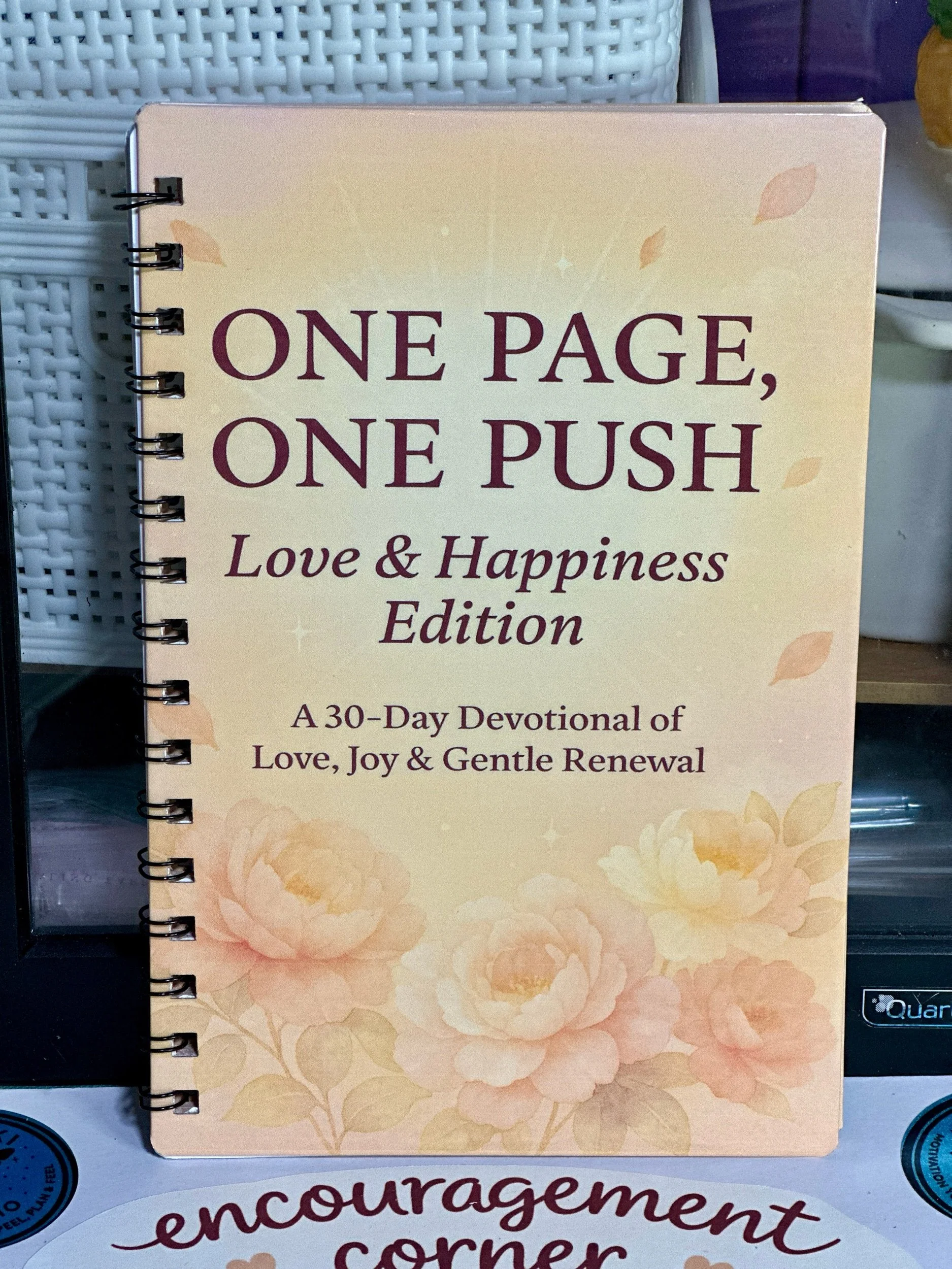 One Page, One Push: Love & Happiness Edition | 30-Day Christian Devotional Journal