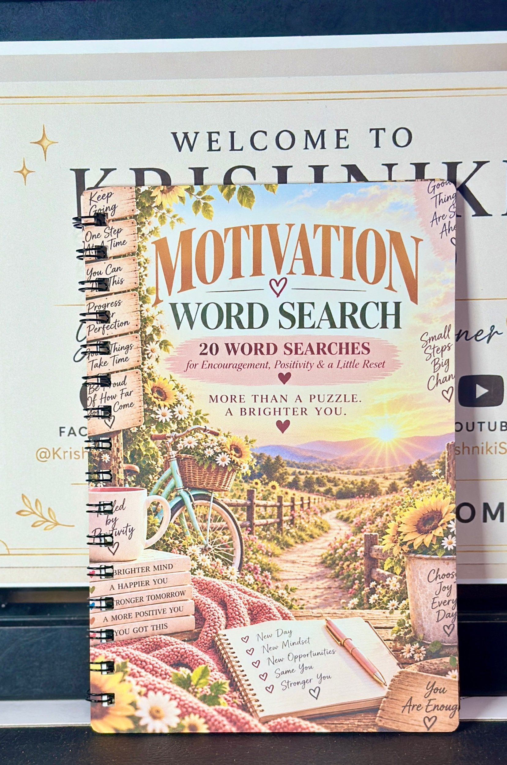 Motivation Word Search Book | 20 Encouraging Puzzles for Positivity, Self-Love & Reflections