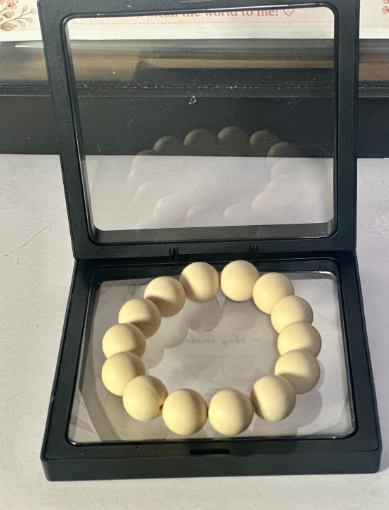 Cream Silicone Bead Bracelet
