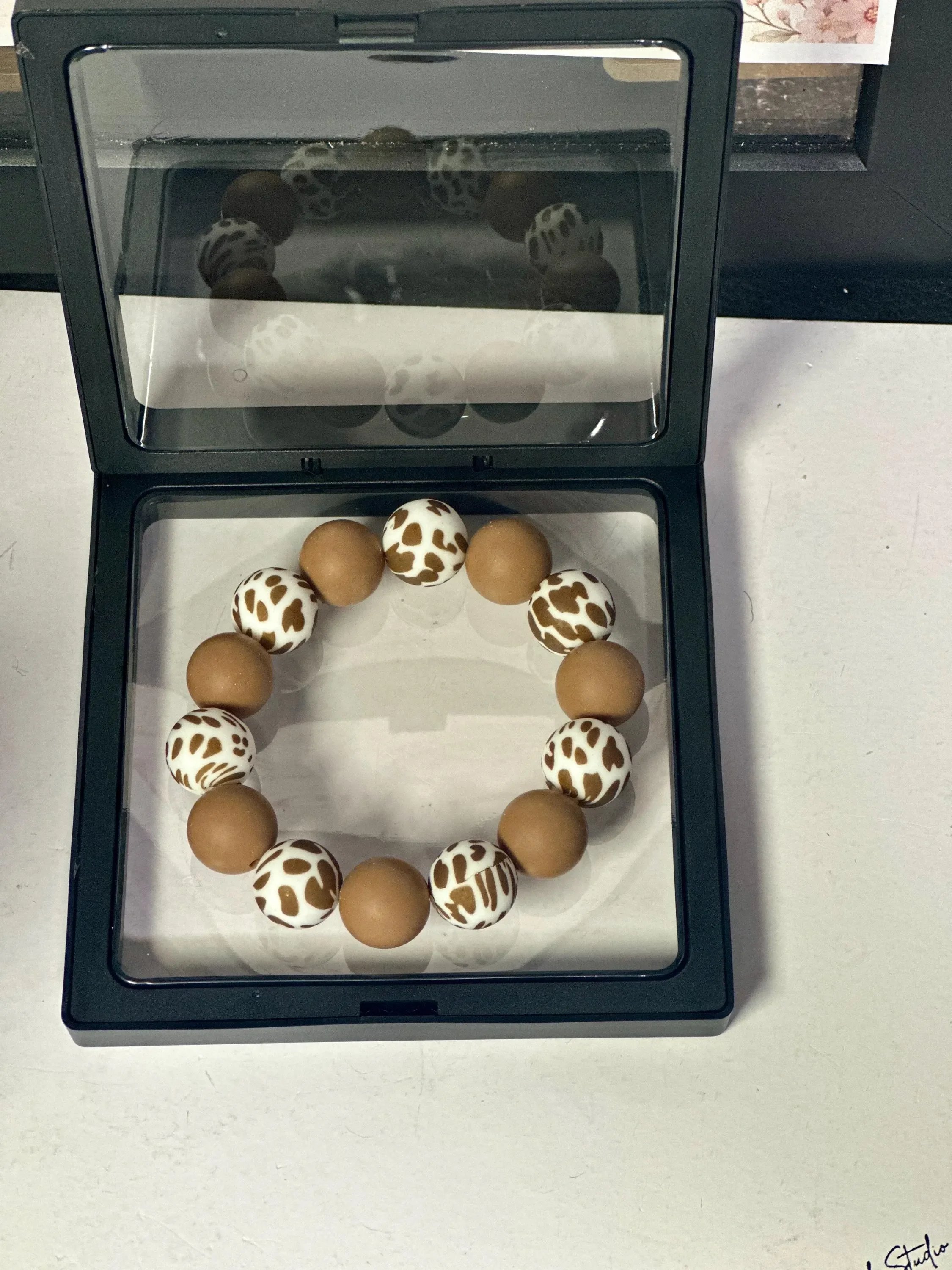 Animal Print Beaded Bracelet Set