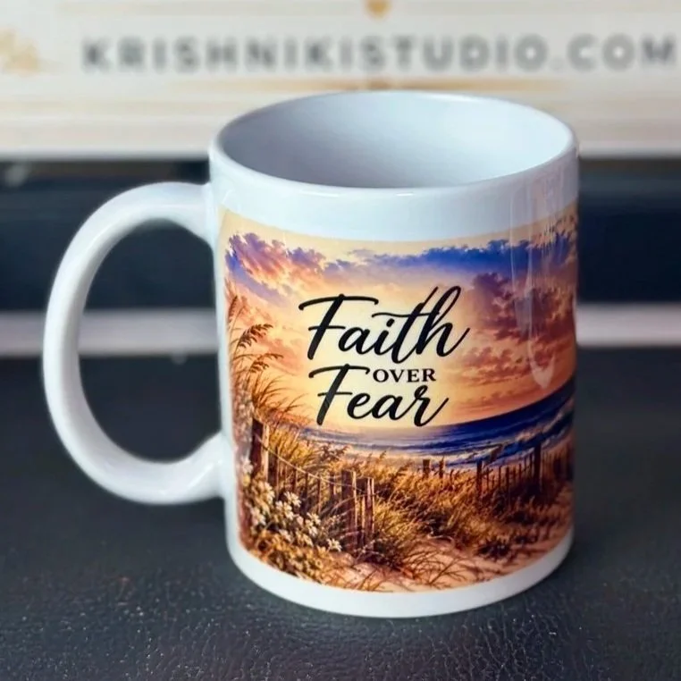 'Faith Over Fear' Inspirational Mug