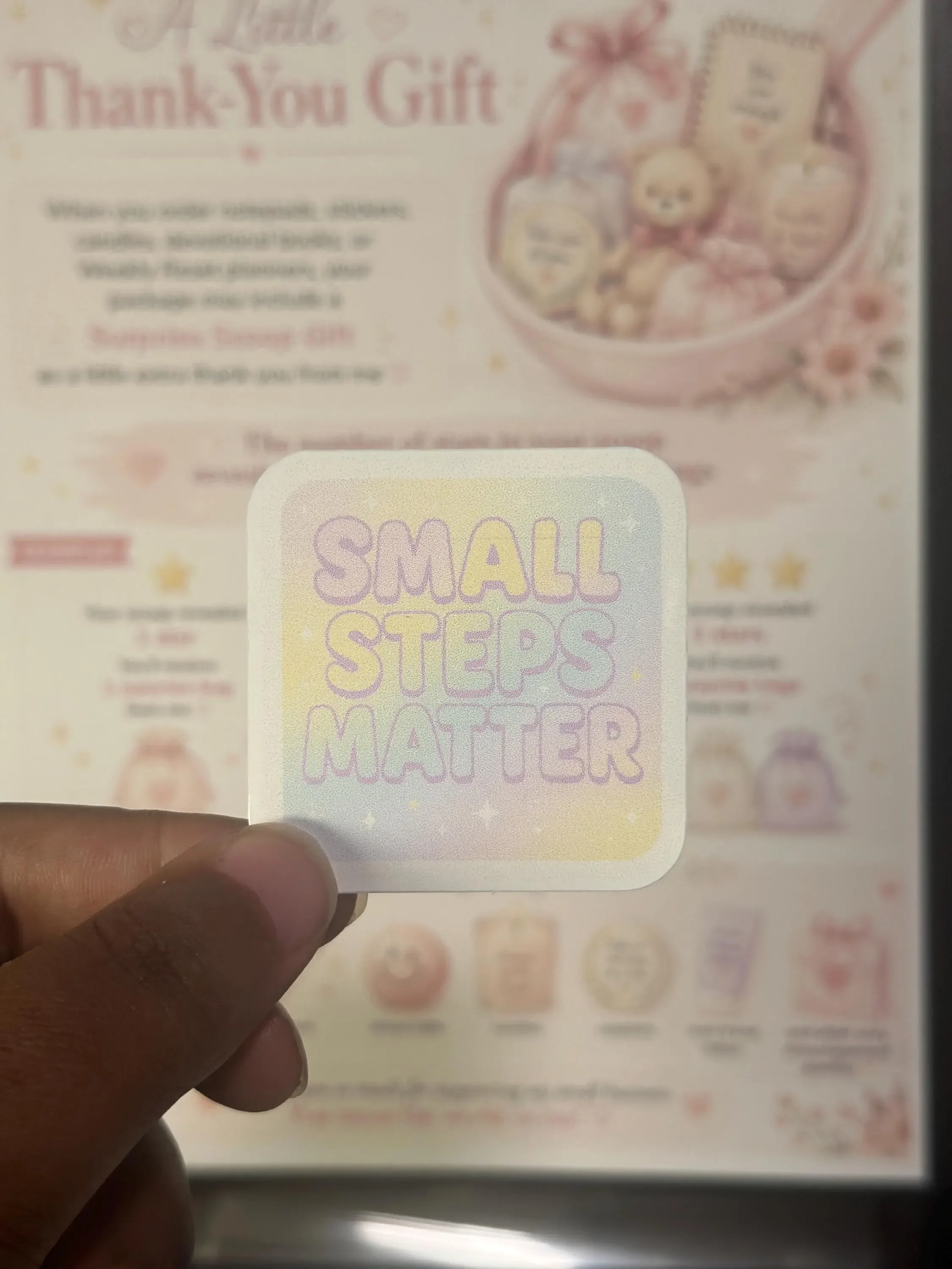 Inspiring 'Small Steps Matter' Sticker