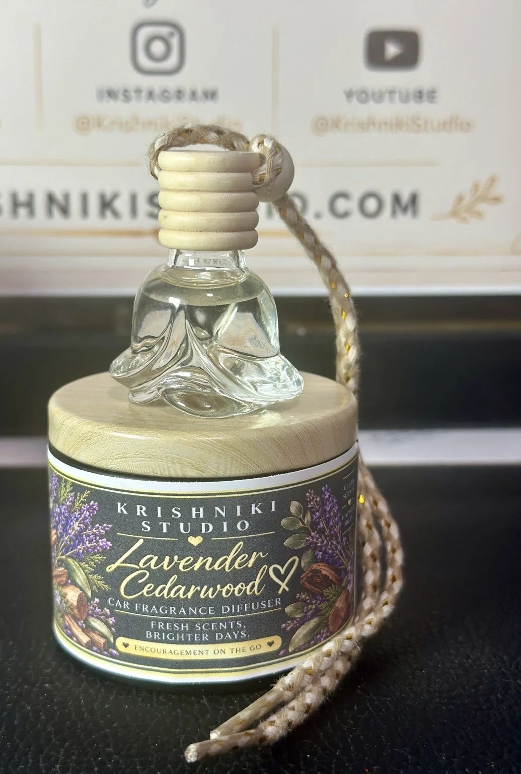 Lavender Cedarwood Car Fragrance Diffuser