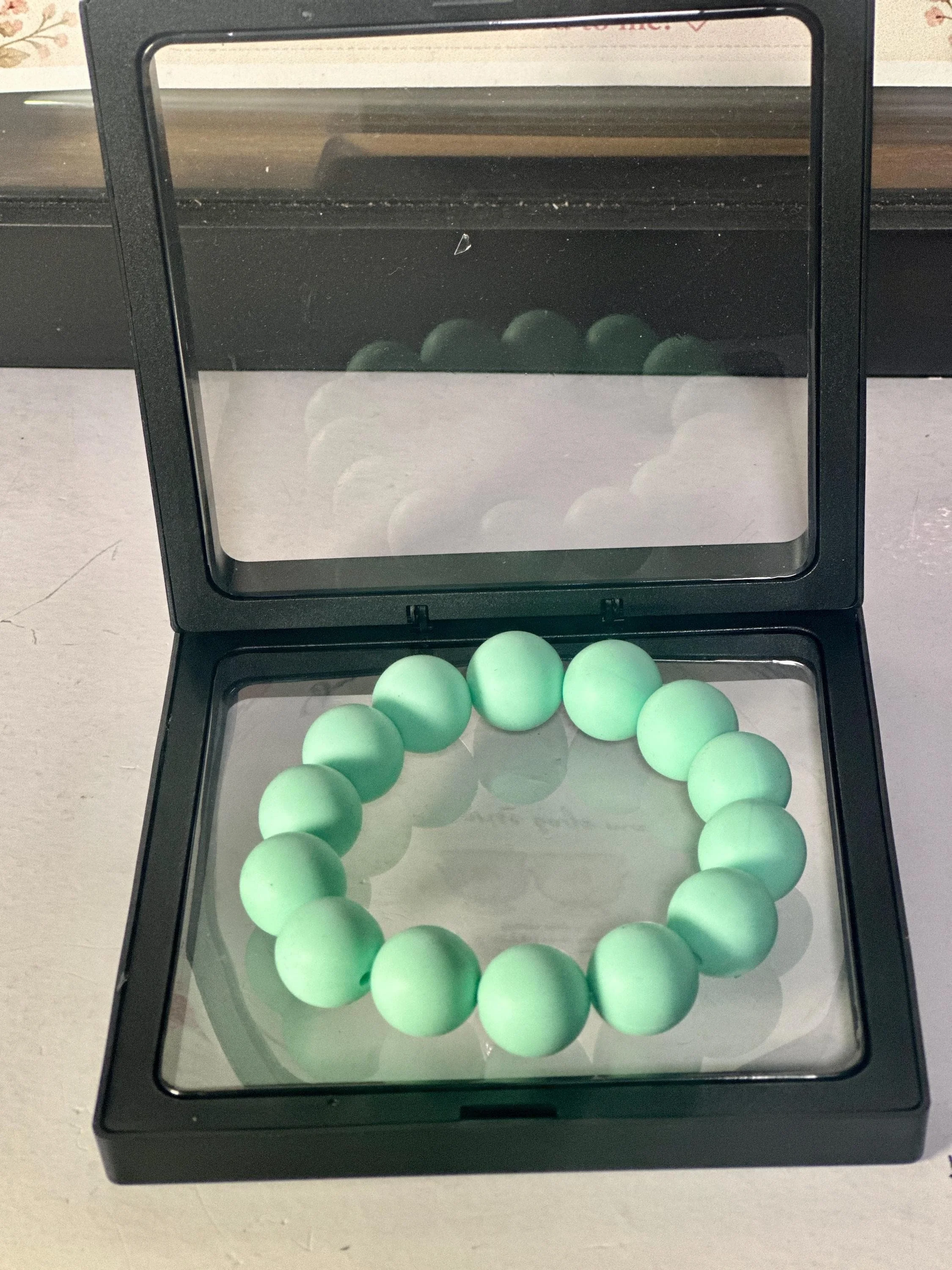 Mint Green Bead Bracelet