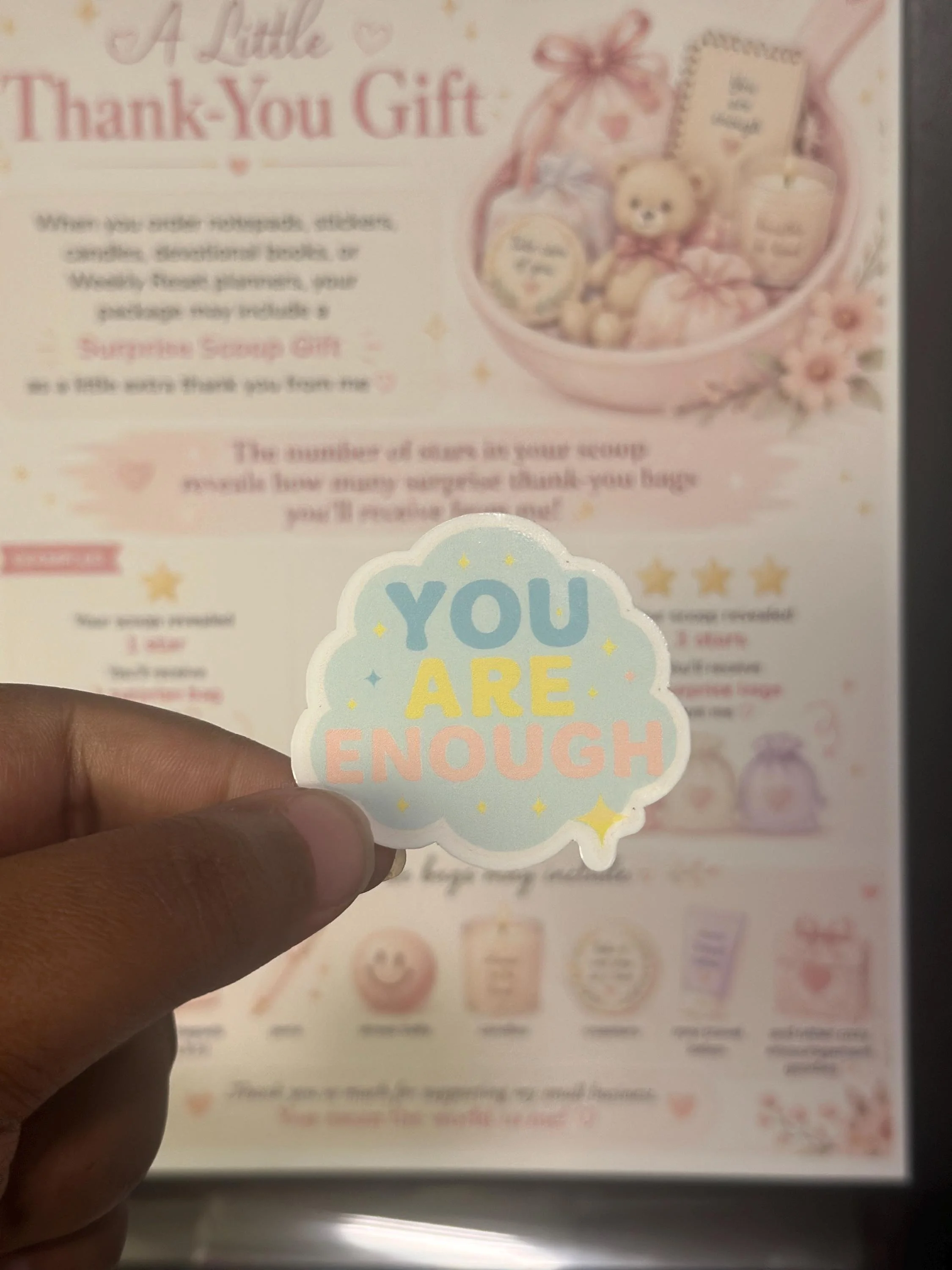 'You Are Enough' Motivational Sticker