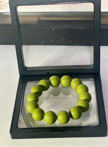 Olive Green Silicone Bead Bracelet