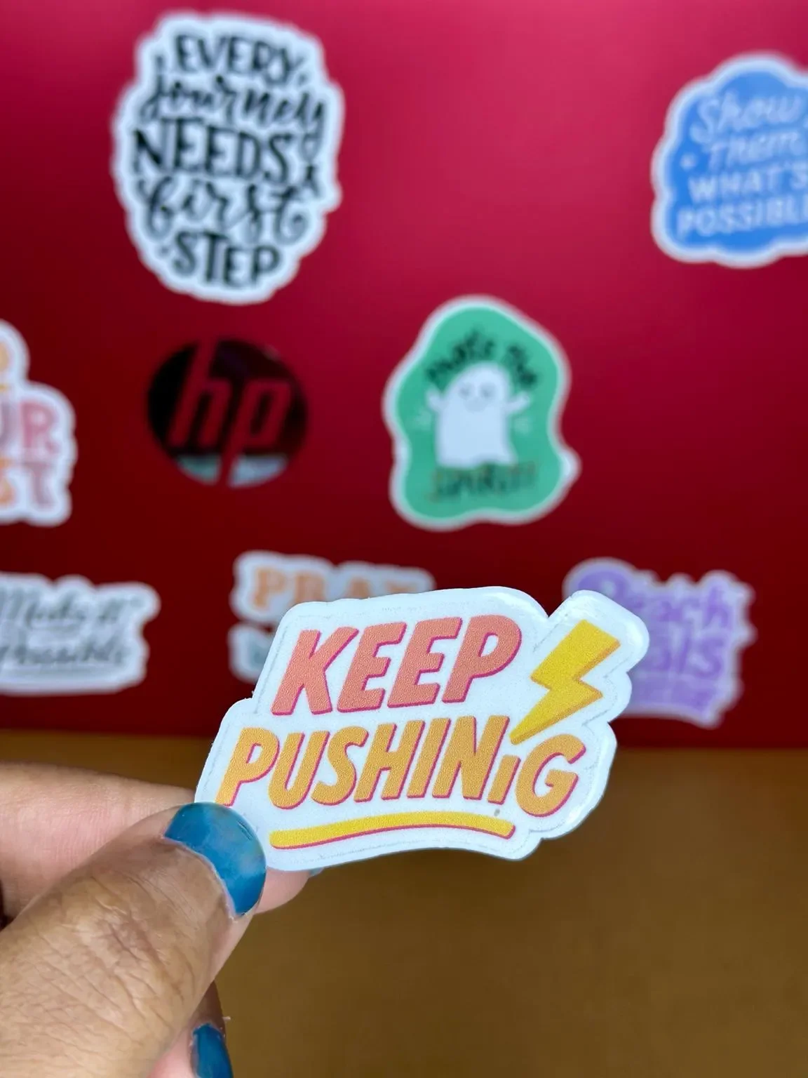Keep Pushing Sticker