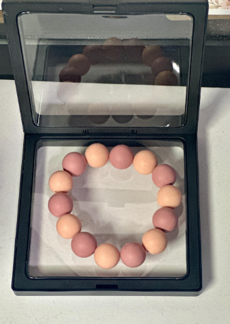 Peach & Dusty Rose Silicone Bead Bracelet