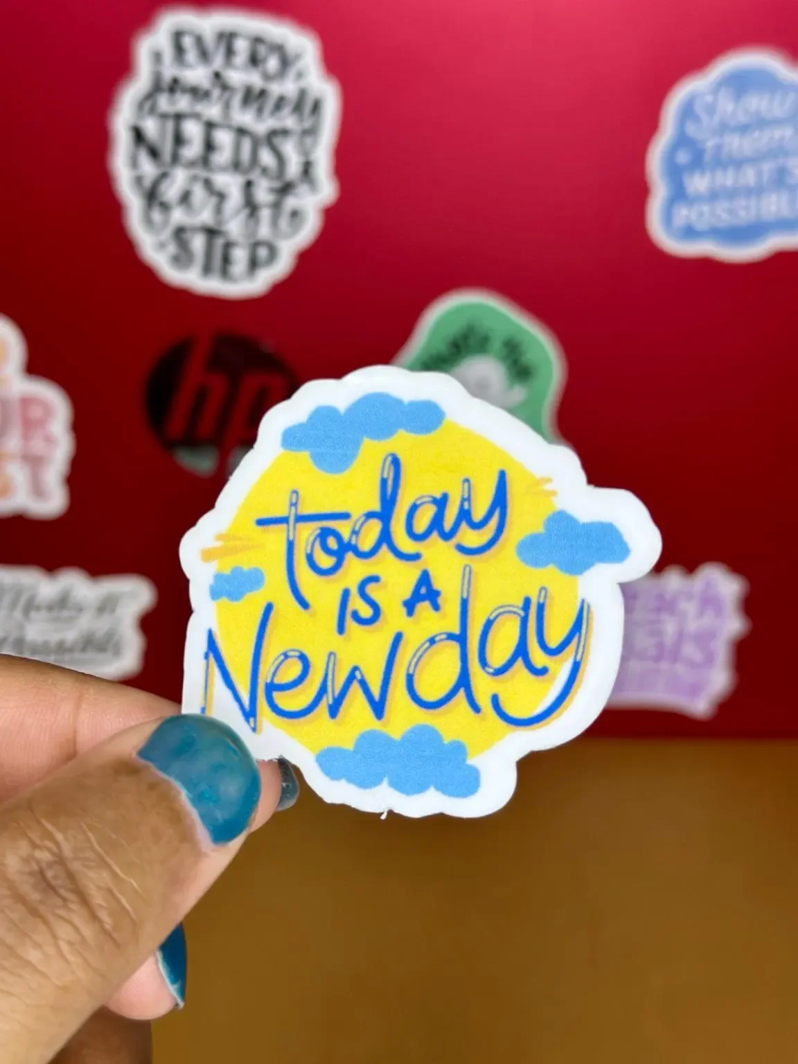 'Today is a New Day' Motivational Sticker