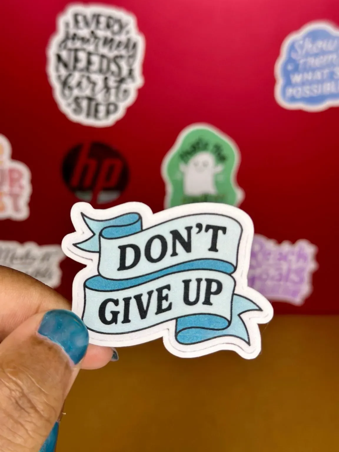 'Don't Give Up' Motivational Vinyl Sticker