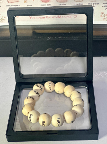 Hope Wooden Bead Bracelet