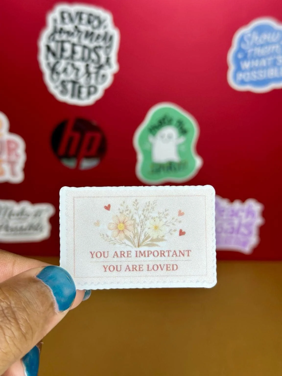 Inspirational Affirmation Sticker - 'You Are Important, You Are Loved'