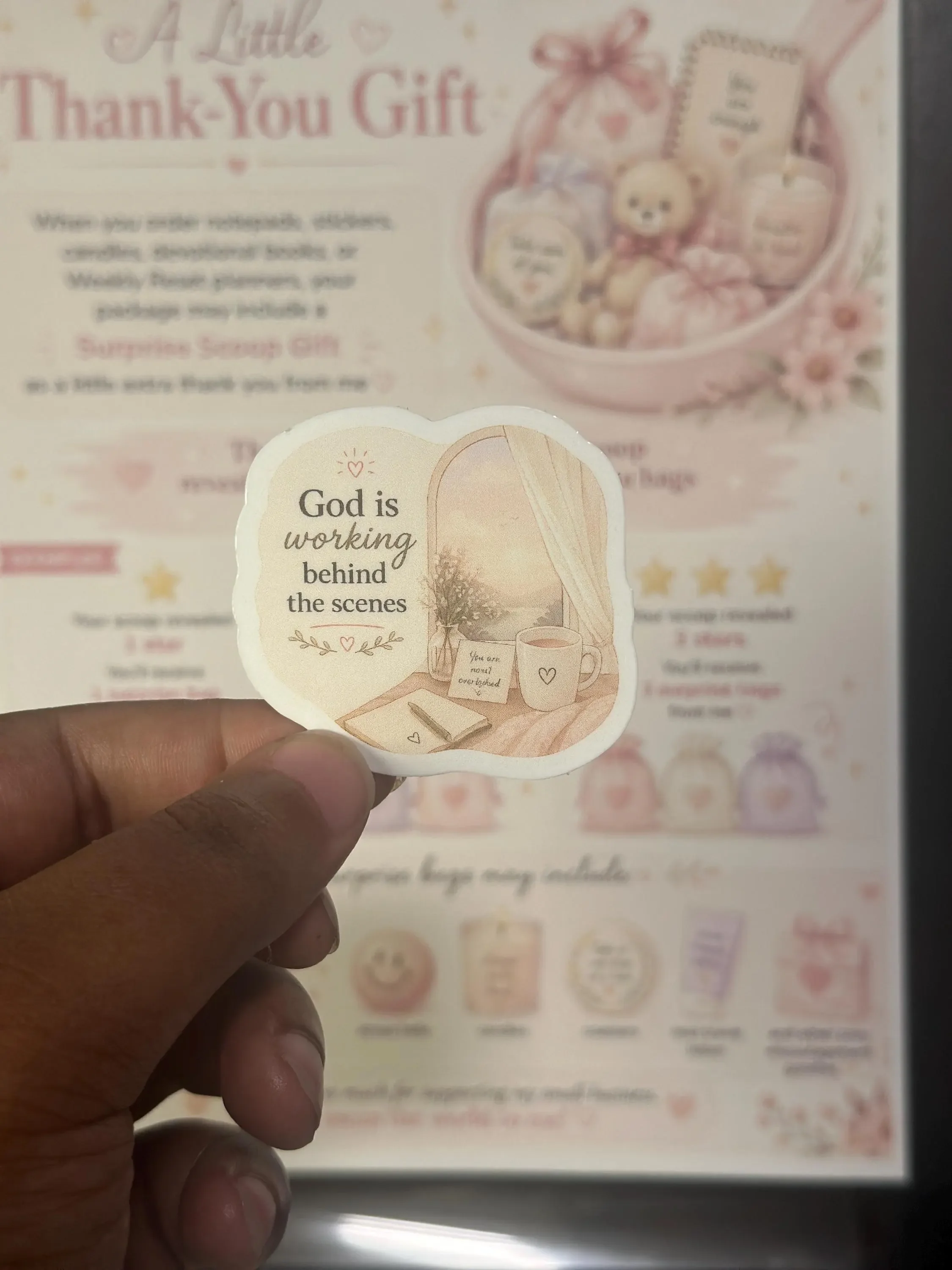 God Is Working Behind the Scenes Sticker