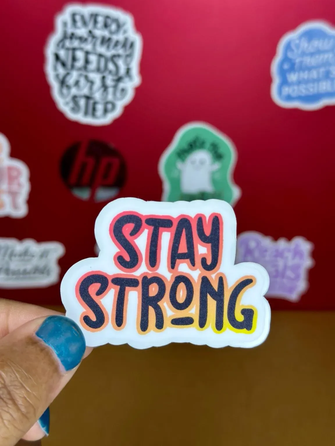 'Stay Strong' Motivational Sticker
