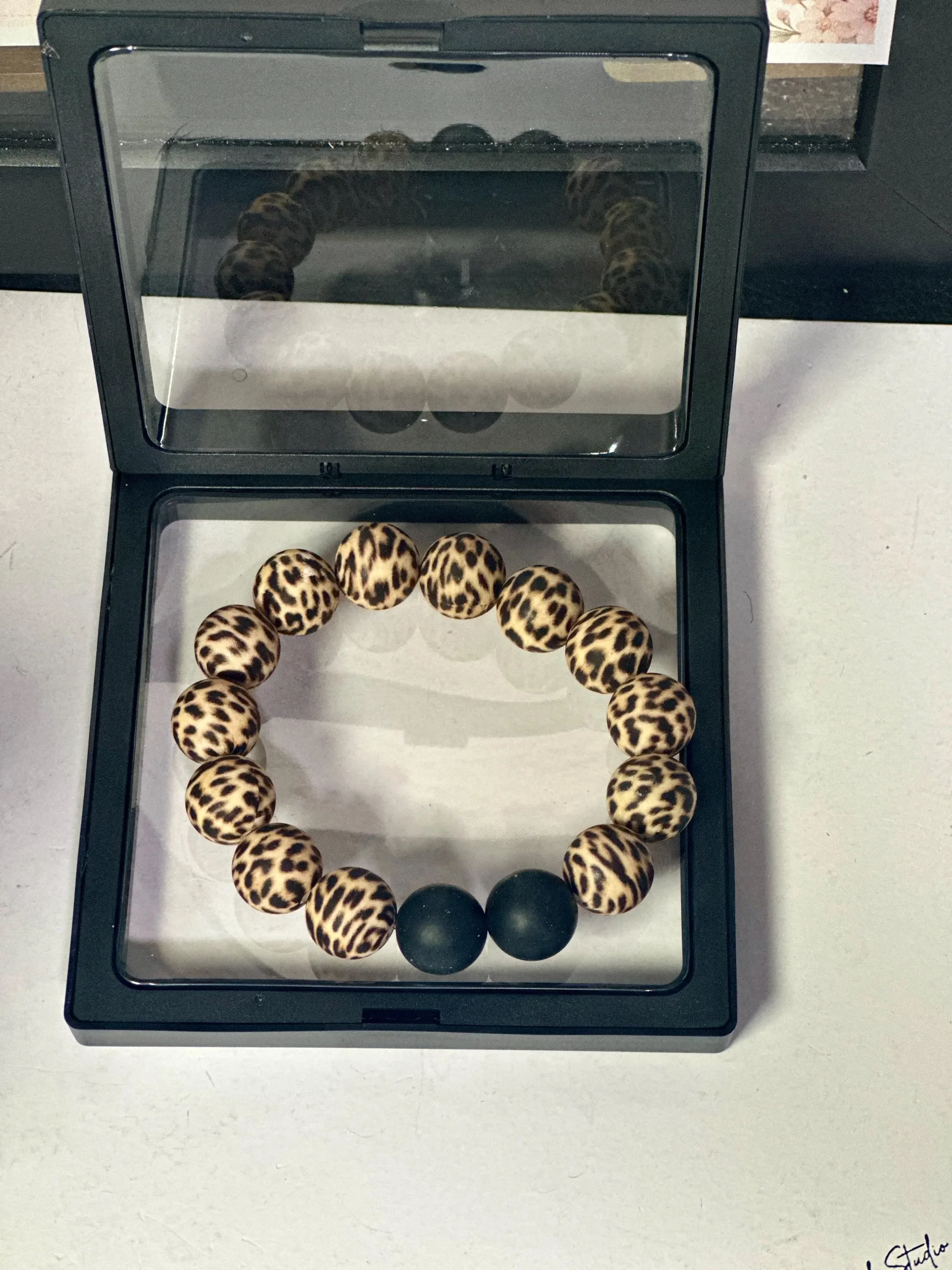 Leopard Print Statement Bracelet
