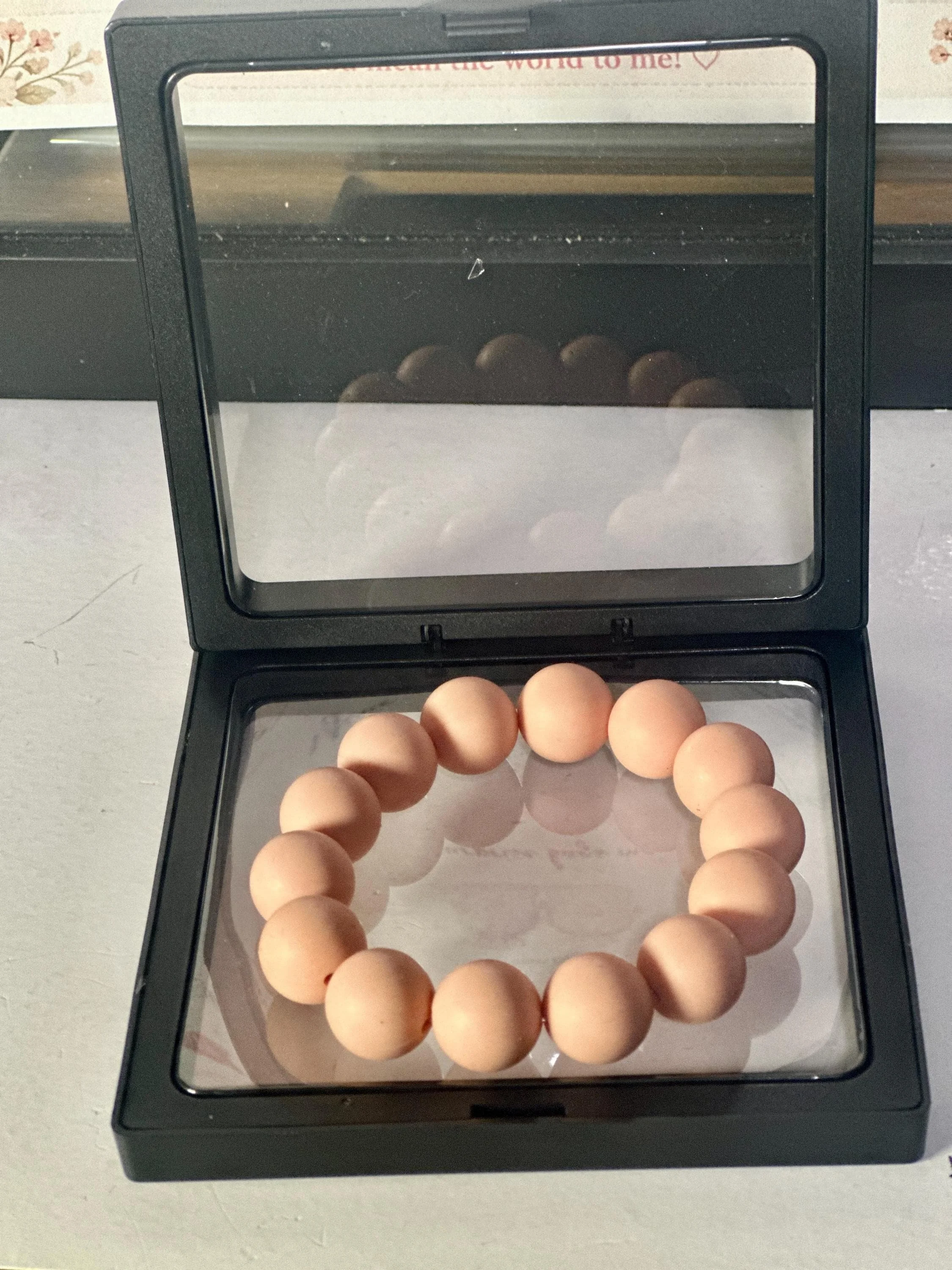 Blush Pink Silicone Bead Bracelet