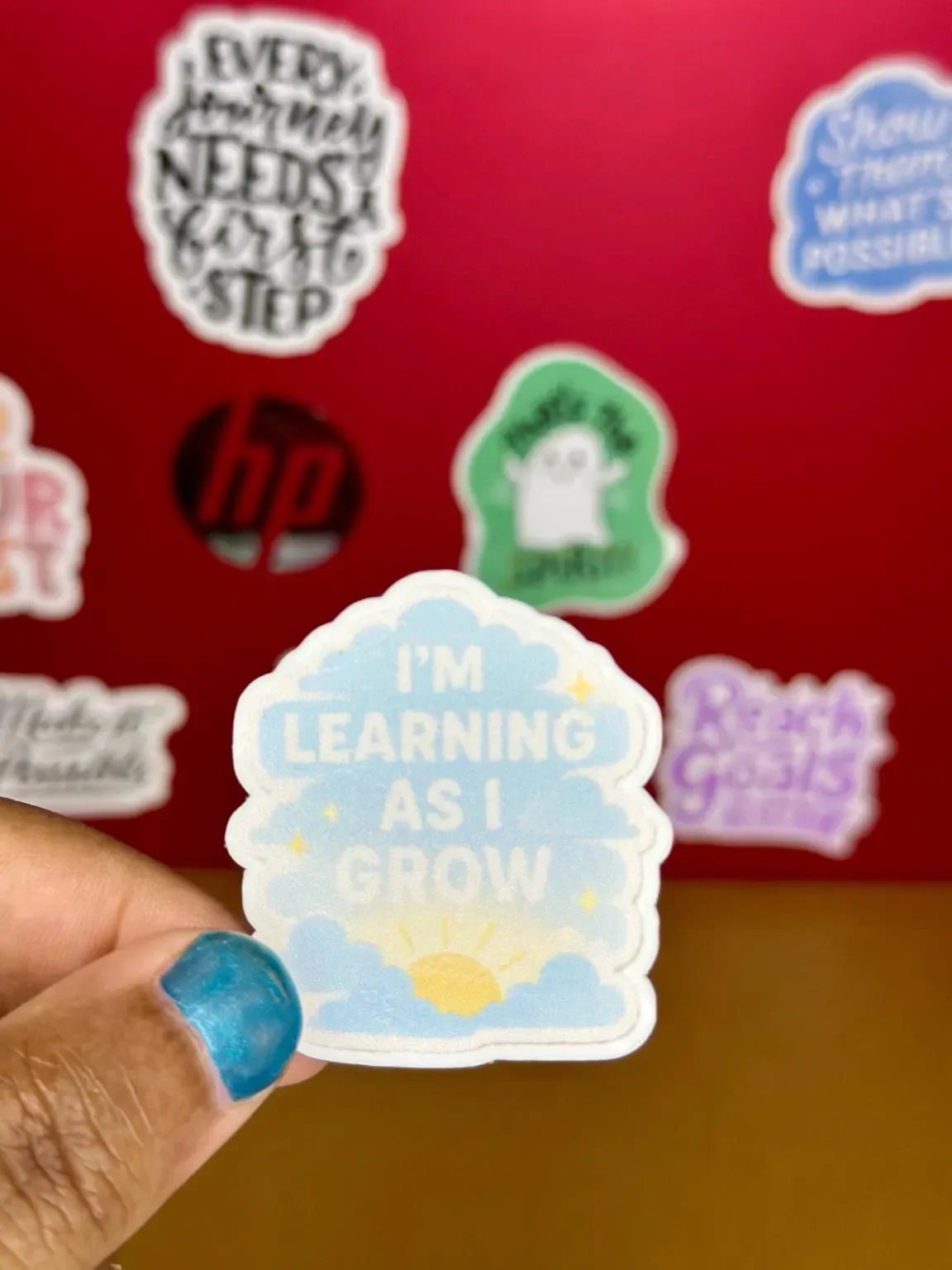 I’m Learning As I Grow' Motivational Sticker