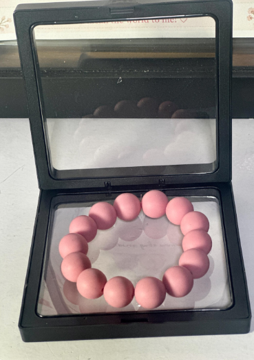 Dusty Rose Silicone Bead Bracelet