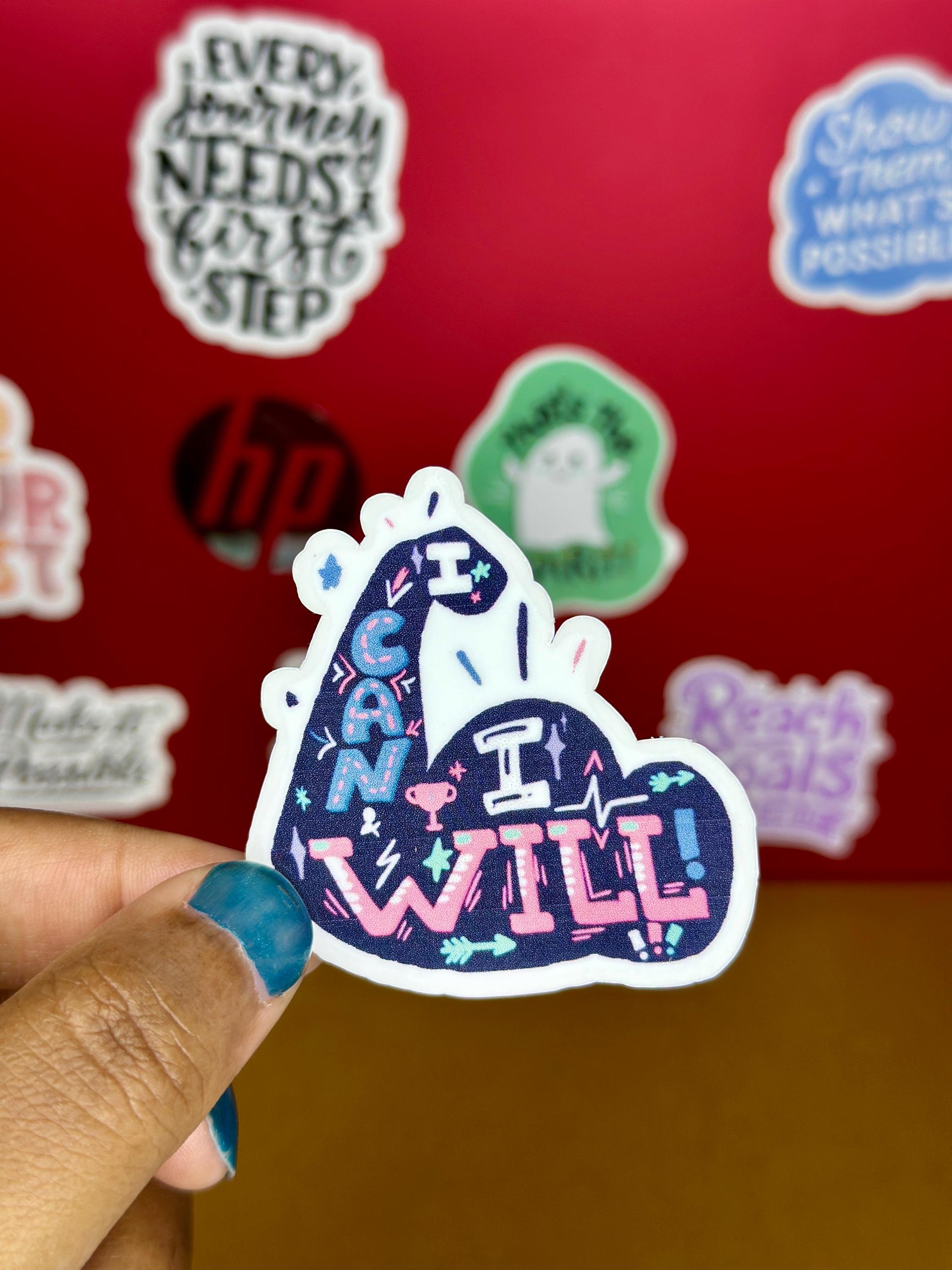 Motivational 'I Can & I Will!' Sticker