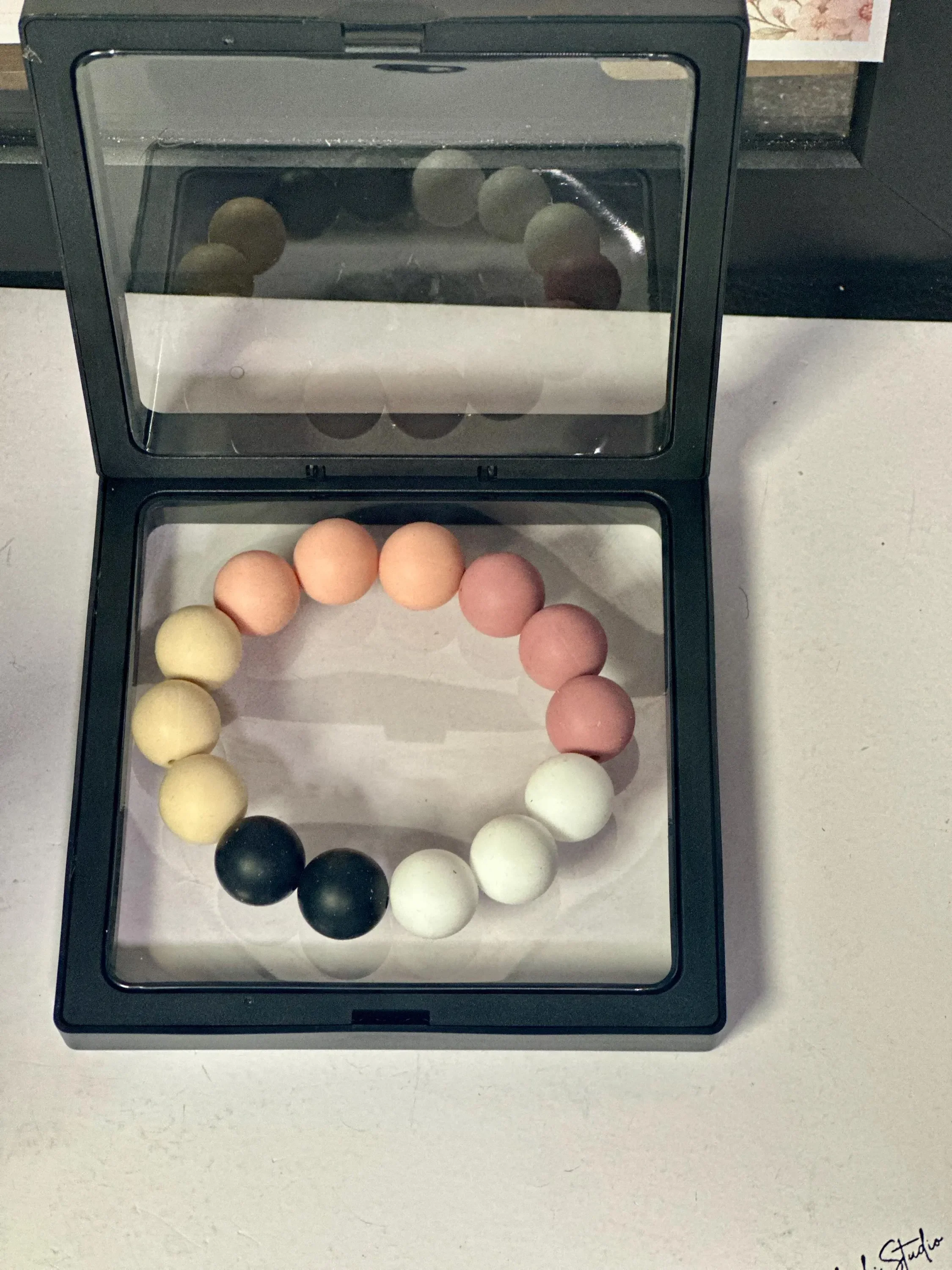 Blush & Neutrals Silicone Bead Bracelet