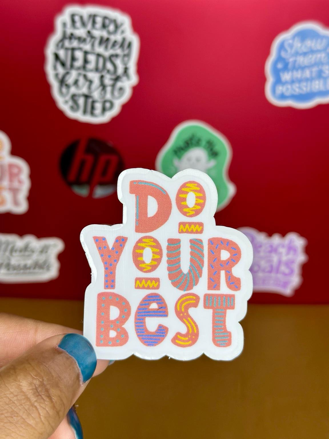'Do Your Best' Motivational Sticker