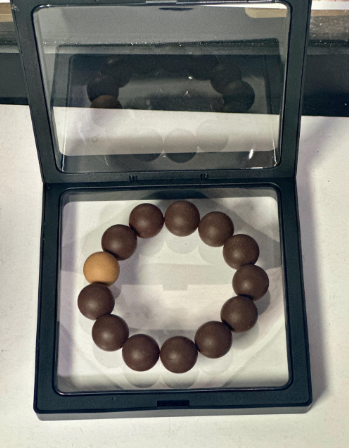 Chocolate Brown Silicone Bead Bracelet