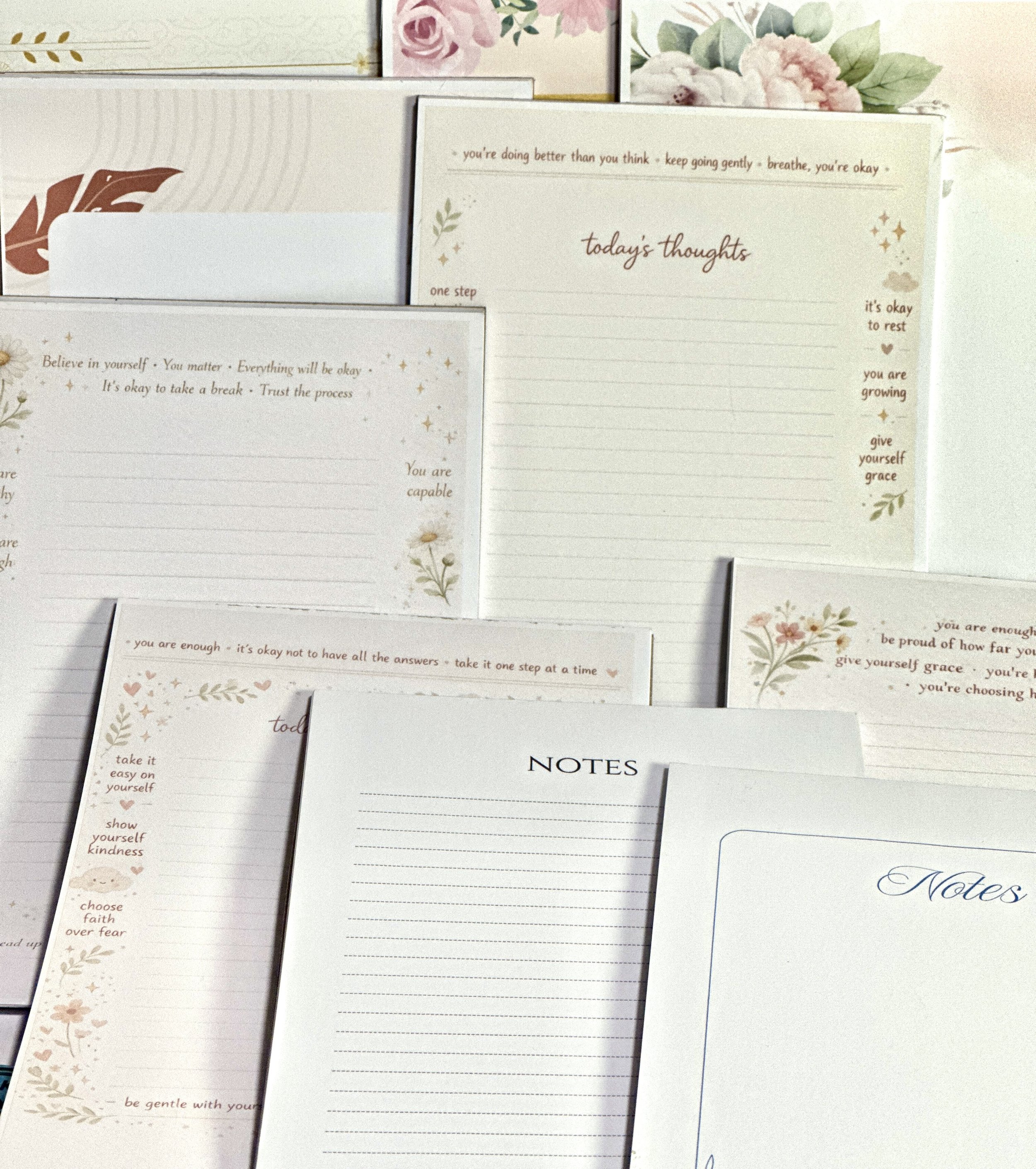 3-Pack Minimalist Motivational Notepads (30 Sheets Each)